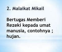 Malaikat Yang Bertugas Memberi Rezeki Kepada Makhluk Nya Adalah